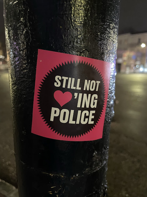 Graffiti sticer: Still Not Loving Police