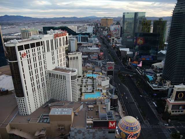 view of the strip from the eiffel tower, las vegas, south, ph, planet hollywood