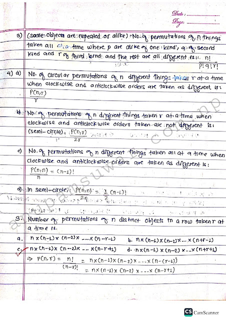 Complete Notes for Permutation and Combination | Class 12 Mathematics Permutation & Combination