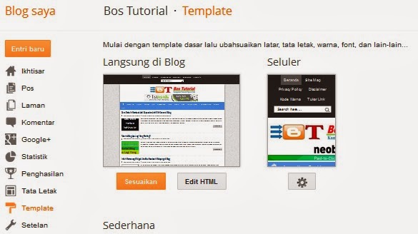 Cara Cepat dan Mudah Mengganti Template Blog 