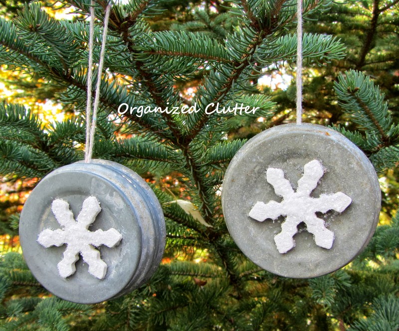  Zinc  Jar Lid Christmas  Tree Ornaments  Organized Clutter