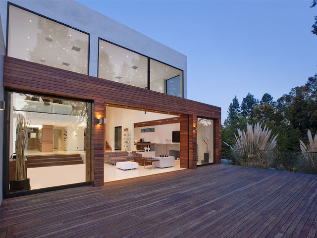 Photo of open wooden terrace by the living room