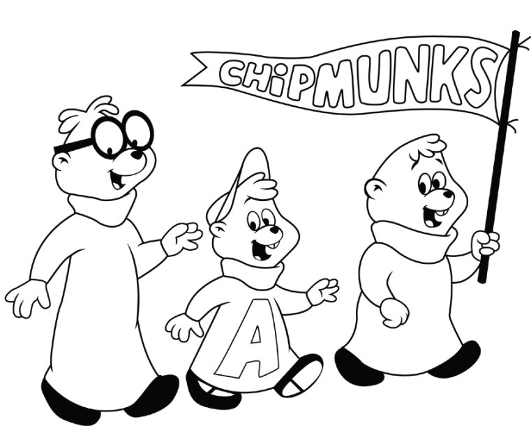 Alvin and the Chipmunks Coloring Pages Printables: title=