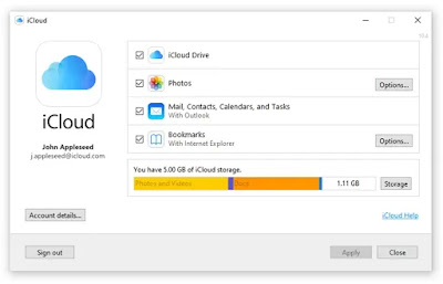 iCloud App for Windows 10