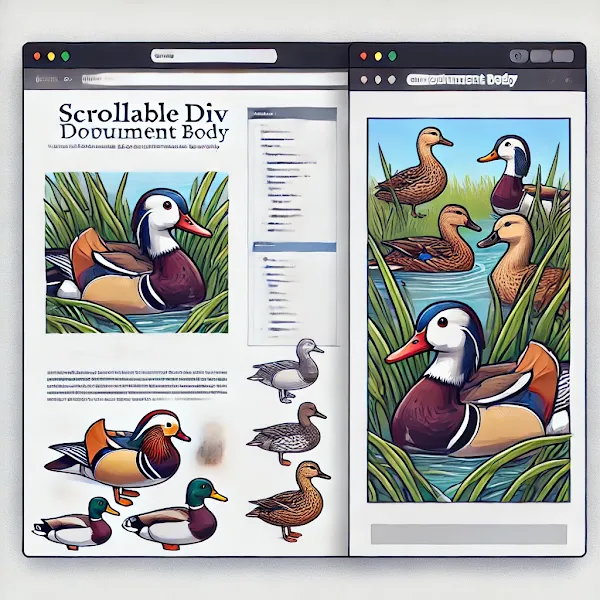 Full size screenshot with scrollable container
