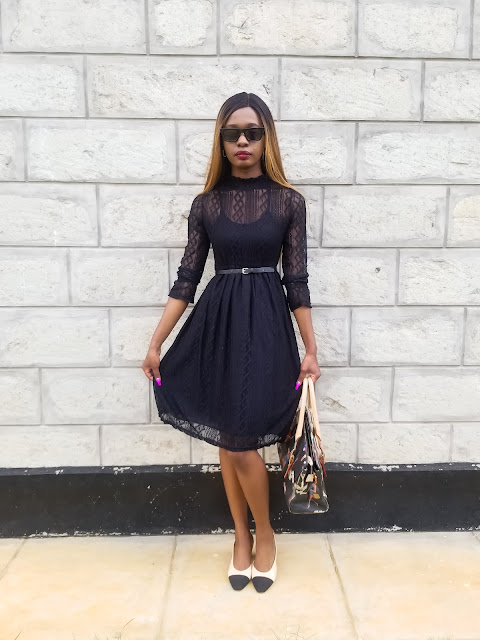 How To Look Chic In A Simple Little Lace Black Dress