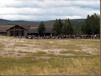 Old Faithful watchers