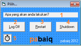 Aplikasi Shutdown dengan Visual Basic 6.0