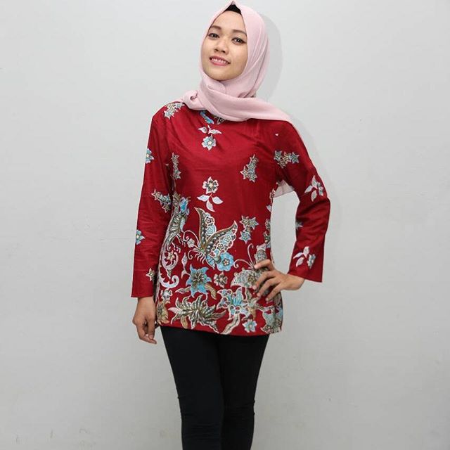 Model Baju Batik  Muslim  Untuk Ke Kantor  Baju Mewah