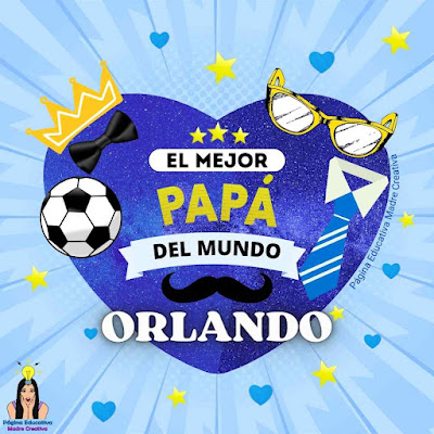 Solapín Nombre Orlando por el Día del Padre para imprimir gratis