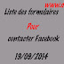 Liste des formulaires de contact Facebook