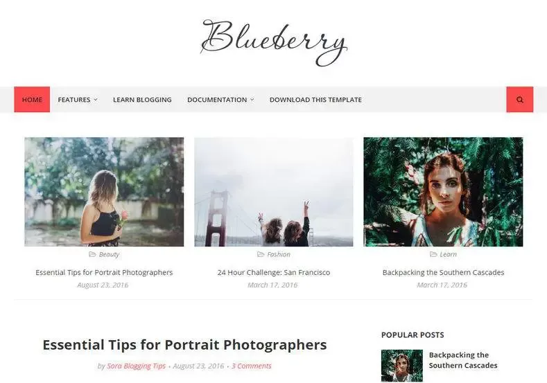 Blueberry Blogger Template | Free Blogger Template 2021