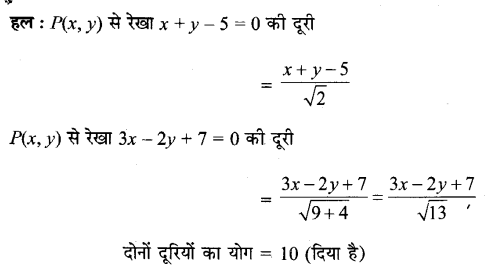 Solutions Class 11 गणित-II Chapter-10 (सरल रेखाएँ)