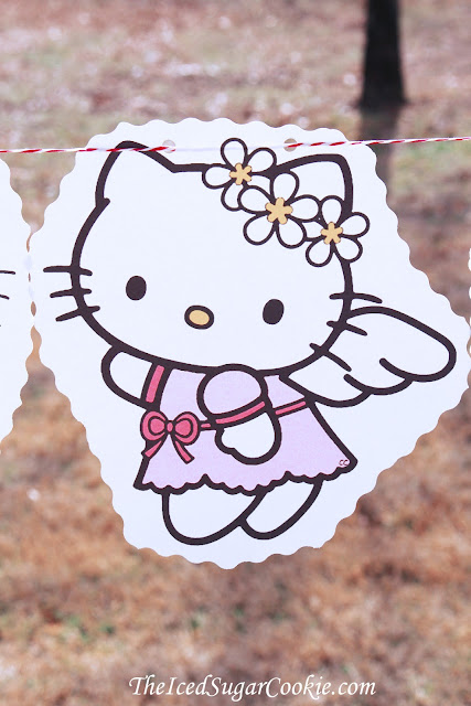 Hello Kitty Birthday Party DIY Flag Bunting Banner Garland Idea