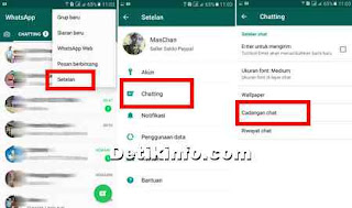 cara setting pencadangan data chat whatsapp