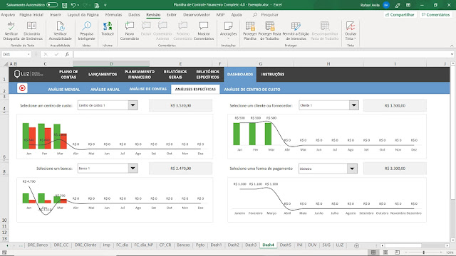 Planilha Controle Financeiro Completo Planilha Controle Financeiro Completo