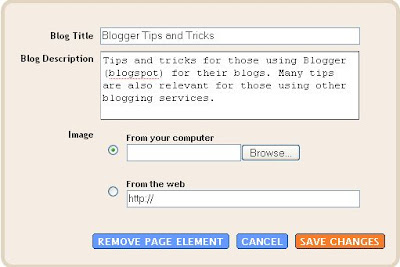 New Blogger configure Header