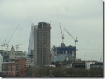 The Shard - pointed top building.  Highest apartment building in Europe.