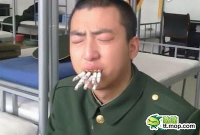 How They Make Chinese Soldiers Quit Smoking Seen On   www.coolpicturegallery.us