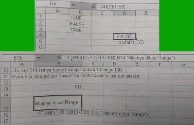 Cara Menggunakan Rumus Atau Fungsi TRUE, AND, FALSE Di Excel