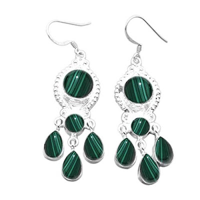 Malachite Dangle Earrings