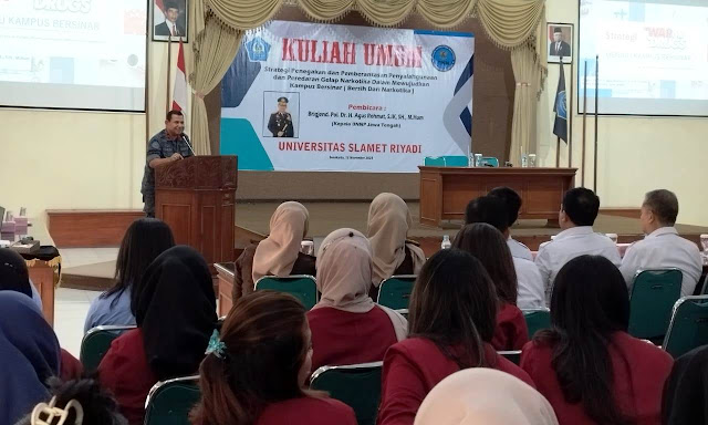 Gelar Kuliah Umum Bersama Kepala BNNP Jawa Tengah, Ini yang Diharapkan Unisri Surakarta