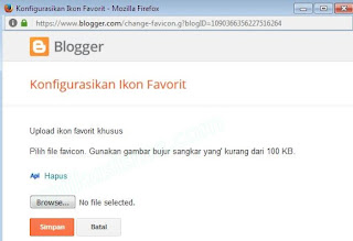 Upload favicon, Ganti favicon, ganti logo B, ganti icon B, ganti logo blog, ganti logo web