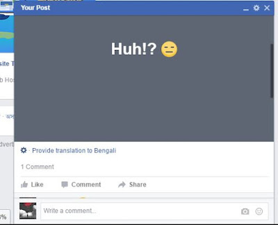 Facebook post in tab view, facebook notification in tab