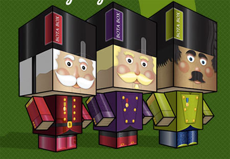 Bota Box Nutcracker Paper Toy