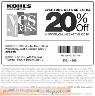 Free Printable Kohls Coupons