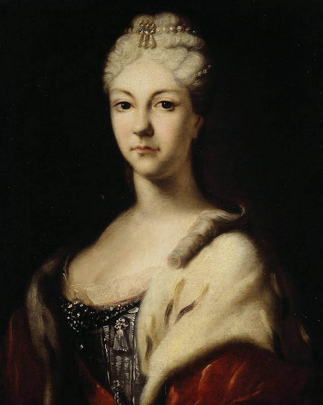 Portrait of Tsarevna Natalia Alexeyevna by Ivan Nikitich Nikitin - Portrait Paintings from Hermitage Museum