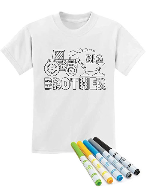  Big Brother Gift for Tractor Loving Boys Toddler/Infant Kids T-Shirt