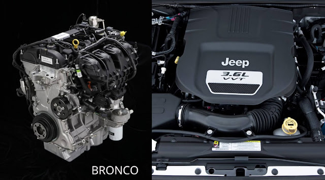 Engine - Ford Bronco vs Jeep Wrangler