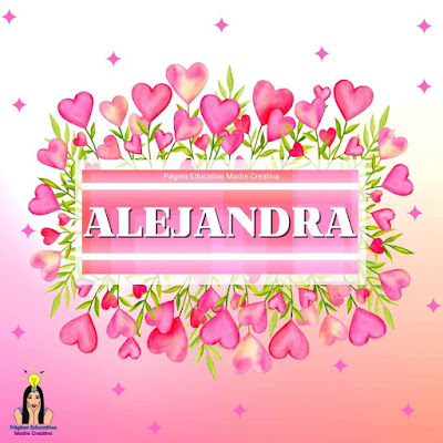 Solapín para imprimir - Nombre Alejandra