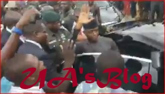 See What Osinbajo Did After Angry Abuja Residents Blocked His Convoy Over Alleged Takeover Of Their Land by Military (Video)