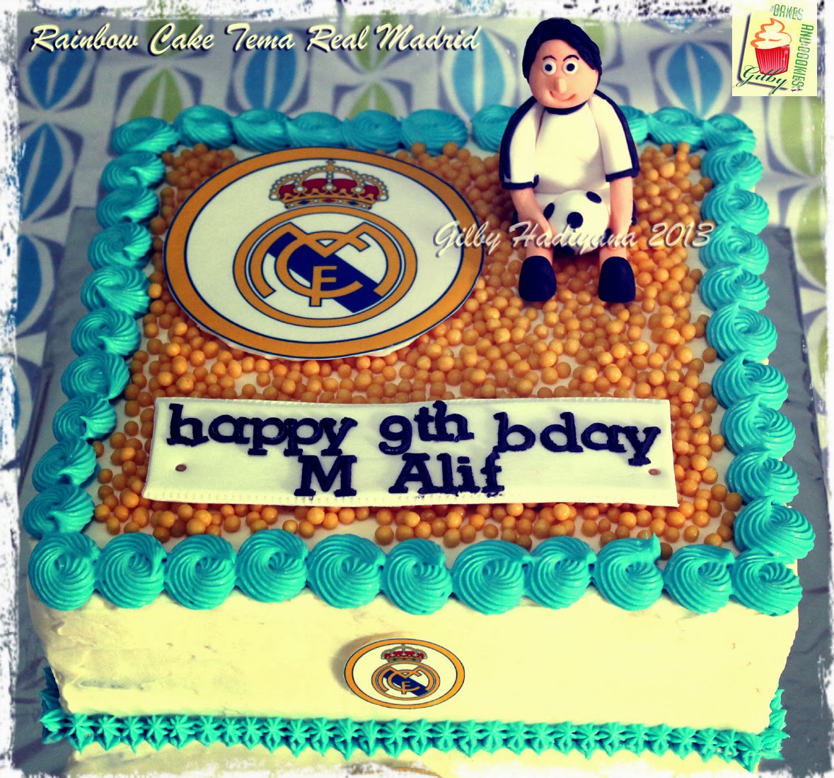 Gilbys Cake And Cookies Rainbow Cake Tema Real Madrid