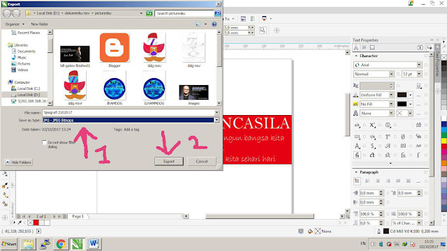  aku akan memperlihatkan sedikit tutorial atau cara bagaimana mengubah format gambar CDR KE J Cara Merubah Format gambar .cdr ke .jpg Dengan Mudah