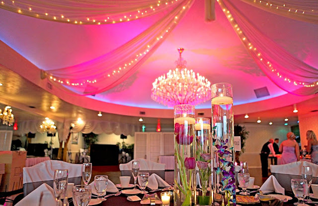 Color Wash Wedding Lighting