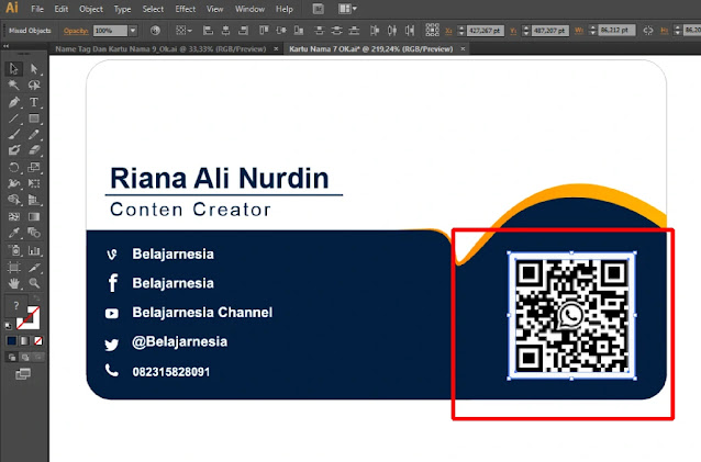 Kumpulan Kartu Nama  : Download Desain Kartu Nama Dengan Adobe Illustrator