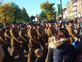 various regiments on parade Salisbury remembrance parade