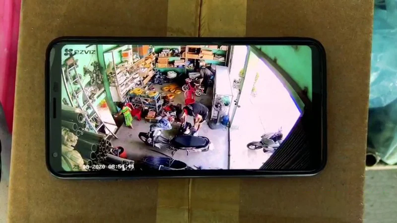 Hình ảnh thực tế từ khách hàng lắp Camera Wifi ở huyện Ba Tri cho cửa hàng