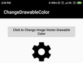 How to change color of vector drawable on button click android imageview