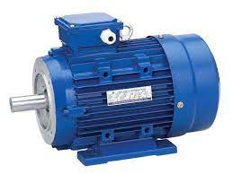 Imagen de un motor de inducción. Color azul