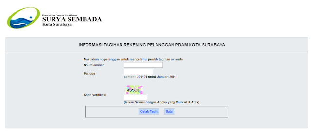 Cara Cek Tagihan PDAM Surabaya Via Online