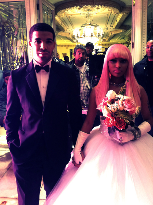 nicki minaj and drake wedding pictures. hairstyles nicki minaj wedding