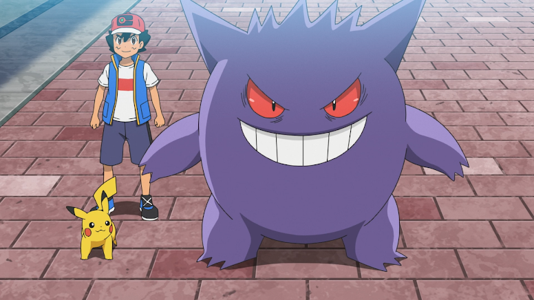 Ash e Gengar Anime Pokémon