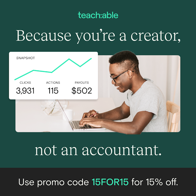 Teachable:pay is easy to set up and simple to manage.