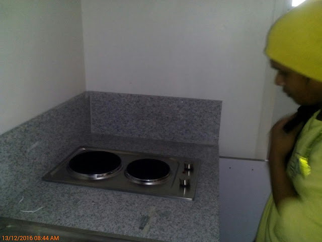 INSTALLATION OF ELECTRIC COOKTOP