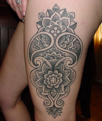 Thigh Tattoo, Henna Tattoo, Tattoo Girl