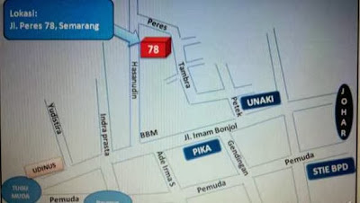 peta kost semarang dekat udinus